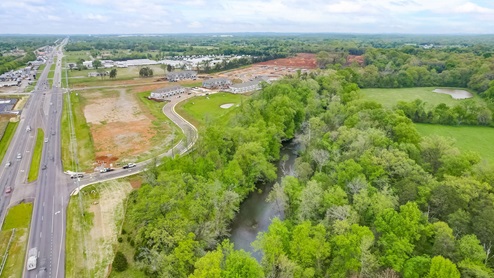 River Landing river access behind community