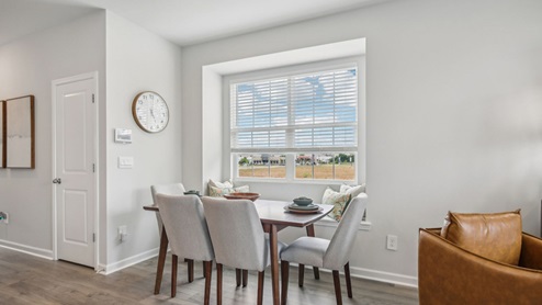 Inside new two story townhome in river landing with all new appliances, decorated with elevated modern furniture and Nashville chic design