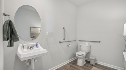 Inside new two story townhome in river landing with all new appliances, decorated with elevated modern furniture and Nashville chic design