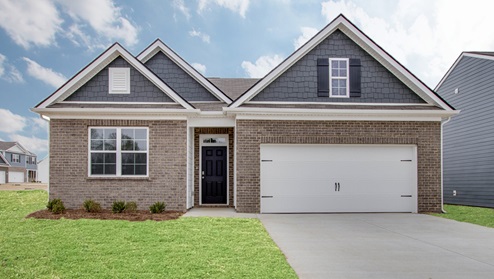Hartmann Crossing Cali floorplan front view of one-story new home in Lebanon, TN
