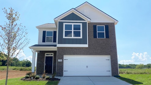 Hartmann Crossing Edmon floorplan front view of two-story new home in Lebanon, TN