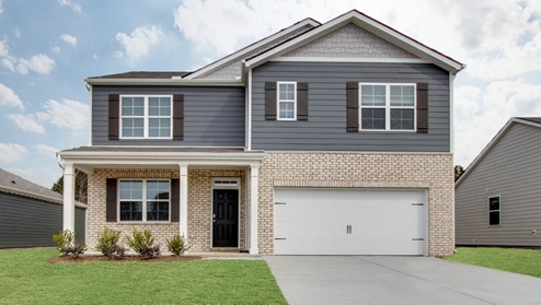 Hartmann Crossing Hayden floorplan front view of two-story new home in Lebanon, TN
