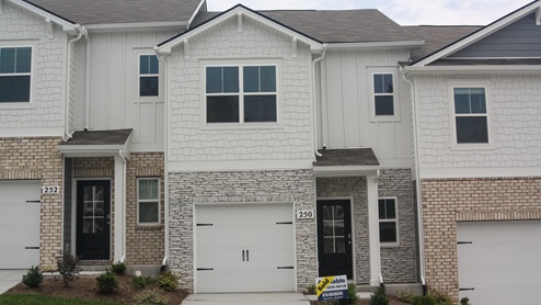 Exterior of new tow story townhomes
