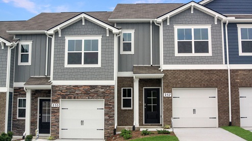 Exterior of new two story townhome