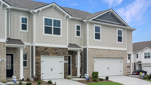Exterior of new two story townhome