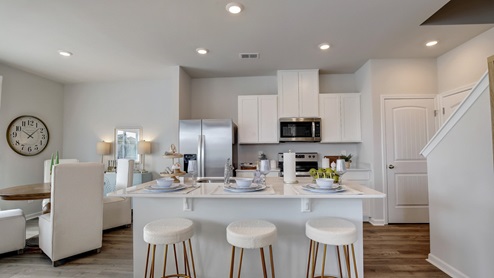 Quartz countertop townhome kitchen with all new appliances
