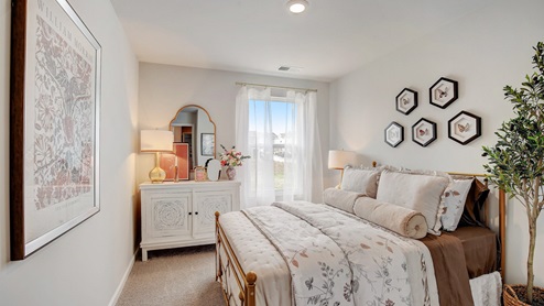 Second bedroom upstairs in two story townhome