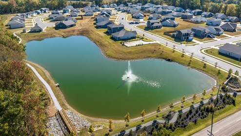 Village Park Community Lake at the entrance of neighborhood