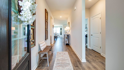 Front door entryway of the Bristol floorplan