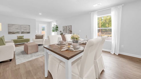 Dining area overlooking the living room