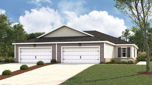 rendering of single-story duplex