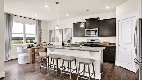 Kitchen with bar seating