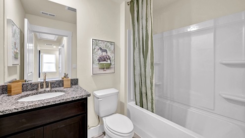 Guest bathroom single vanity
