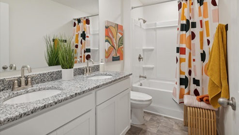 full bathroom with single sink