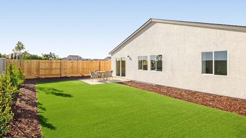 Harvest Hills II Redwood Plan Backyard
