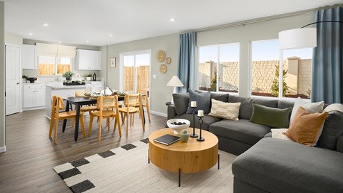 Harvest Hills Muir Plan Living Dining Kitchen Overall