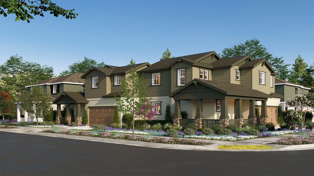 Stonebridge Duets Craftsman Elevation Exterior Renderings