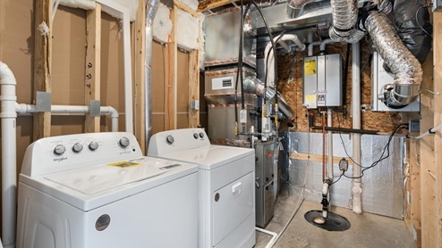 Laundry and mechanical room.