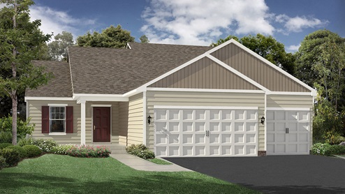 Rendering of the front of the house.