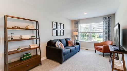 Upper level loft area with living space.