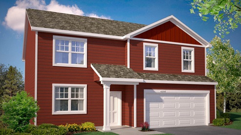 Rendering of Henley American Classic elevation at Whispering Fields by D.R. Horton in Farmington, Minnesota.