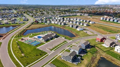 Aerial views of Brookshire in Lakeville, Minnesota.