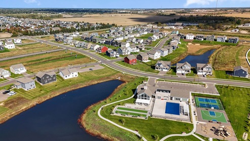 Aerial views of Brookshire in Lakeville, Minnesota.