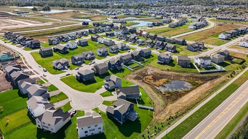 Aerial views of Brookshire in Lakeville, Minnesota.