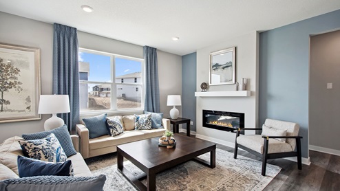 Living room area on open concept main level.