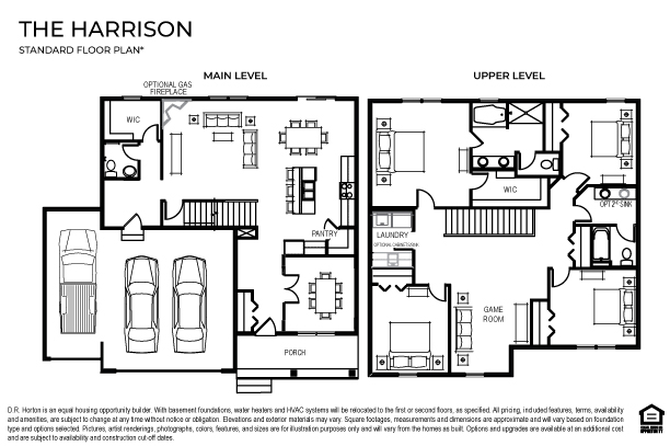 The Harrison Floor Plan in Blaine, Minnesota at Lexington Waters by D.R. Horton.
