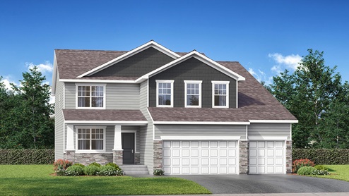 Rendering of Jameson Northern Craftsman elevation