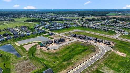 aerial photos of northwick valley community in cottage grove, minnesota.