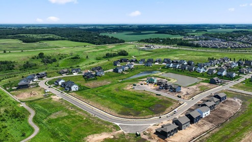 aerial photos of northwick valley community in cottage grove, minnesota.