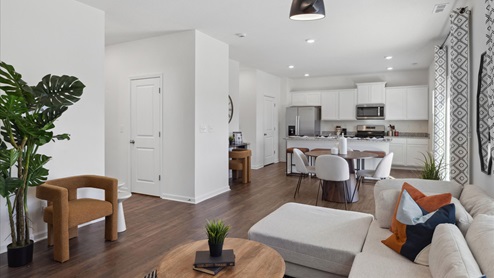 Open concept floor plan