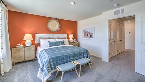 on the scond floor is our main bedroom with large windows for natural sunlight