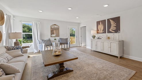 Living room with natural light