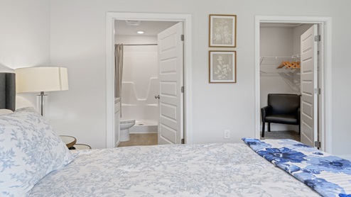 Primary bedroom with queen bed