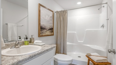 Primary bathroom with walk in shower