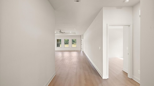Main hall leading to bedrooms and living space