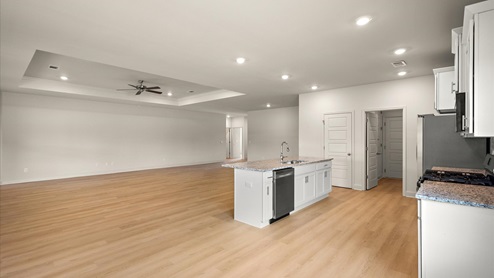 Open kitchen overlooking the living space
