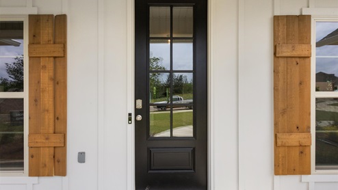 Exterior black front door
