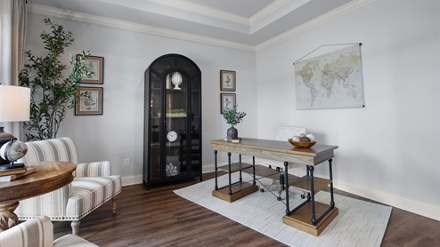 Interior office with large window