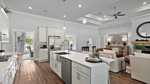Interior kitchen with center island