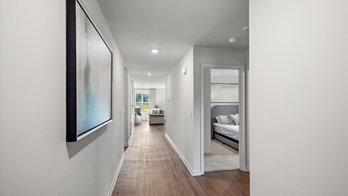 Foyer hallway leading into the home.