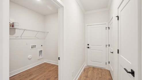 Laundry room and back door