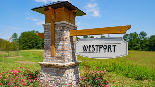 Westport community front monument. New Homes in Charlotte, North Carolina