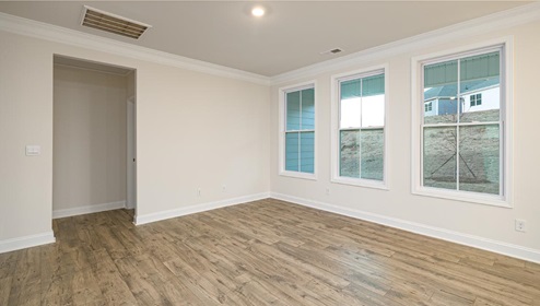 Living room with large windows