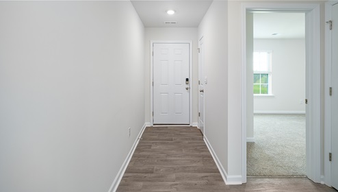 Welcoming foyer, view of front door