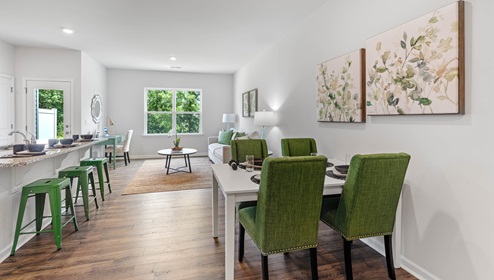 Dining area next to the kitchen.