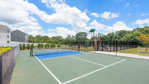 Amenities with pickleball court.